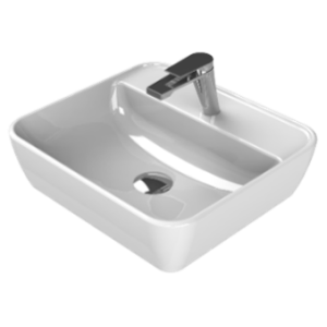 ONE OVERCOUNTER BASIN 42X42CM WHITE