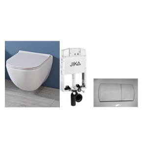 JIKA MIO N WALL HUNG/TANK/FLUSH PLATE (COMPLETE SET)