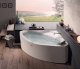 ESSENTIAL UMA WHIRLPOOL TUB/WIT TAPWARES/130X145CM