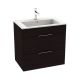  JIKA CUBE SLIM VANITY UNIT PACK WITH BLACK/DARK OAK/65X43CM 