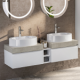 BADELLA MODERNO VAN UNIT/INCL WB/WHT/140X50CM