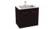 CUBE VANITY UNIT WITH WASHBASIN 65/ WHT DARK OAK