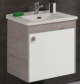 PARITE 55CM VANITY WITH DOOR WASHBASIN+OVA MONOBLOC WC/CISTERN WITH SOFT CLOSE SEAT COVER