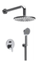 JIKA LYRA WALLHUNG WC WITH SOFT CLOSE SEAT &COVER+CONCEALED TANK+CHROME FLUSH PLATE+WASHBASIN WITH SEMI.PED 55CM+BASIN MIXER+WALKIN SHOWER 100CM+SHOWER SET +FLOOR DRAIN 10CM+MIRROR WITH LIGHT 55CM