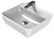 ONE SQUARE COUNTER TOP BASIN WITH TAP BANK 46CM